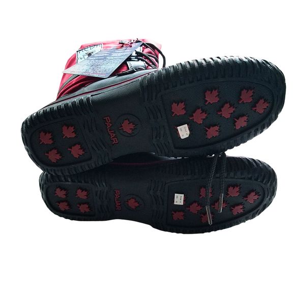 Pajar Canada Grip Red Black Waterproof Low Winter Boots Size 10 New In Box - Picture 6 of 12